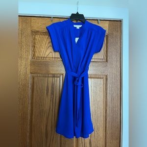 NWT Royal blue tie at waist dress.